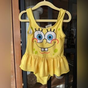 2011 SpongeBob Nickelodeon y2k spongebob swimsuit one piece toddler girl ruffle